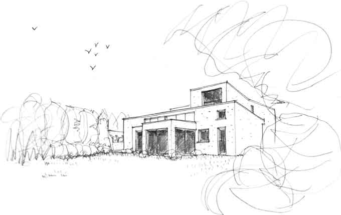 construction d'une maison d'habitation, St Pabu (nord Finistère)