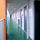 Construction d'un immeuble, région de Tokyo -  coursive