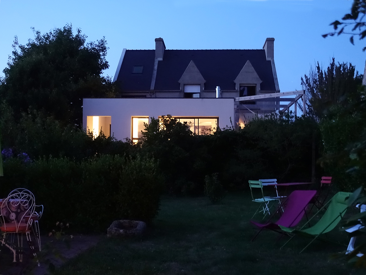 rénovation et extension d'une maison, Ploudalmézeau (nord Finistère)